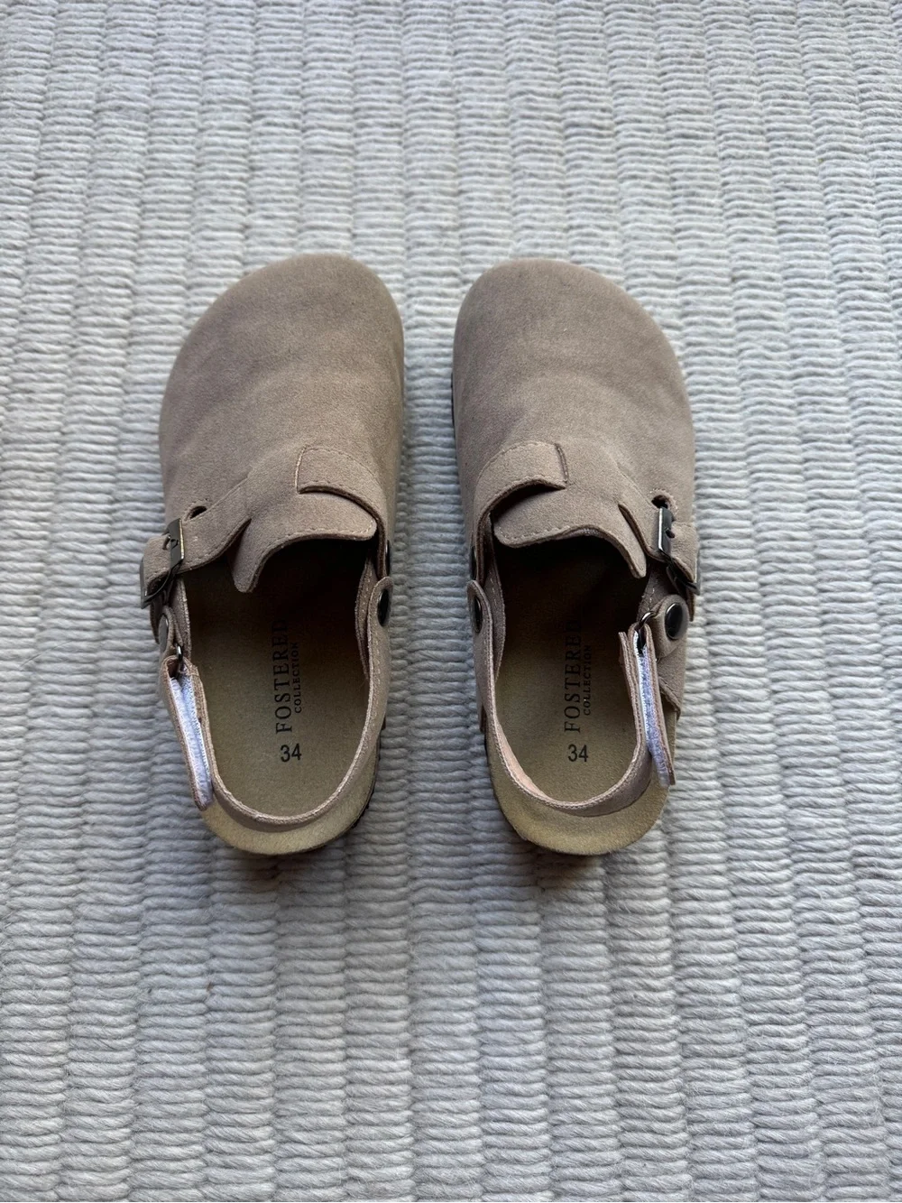 Fostered Collection Kids Taupe Suede Clog sandals